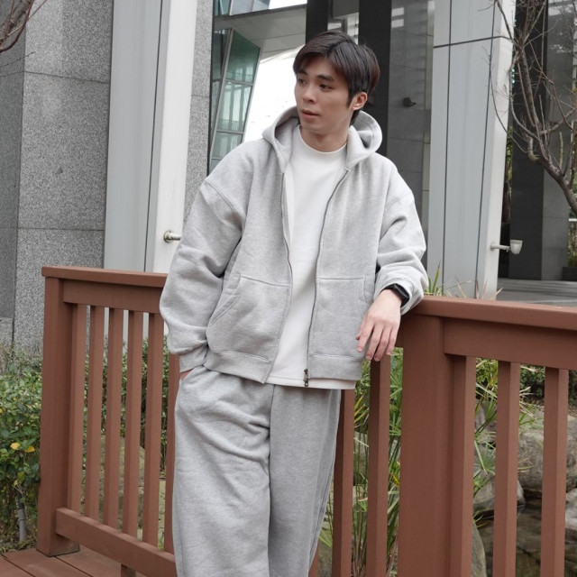 **BOXY重磅刷毛短版連帽外套