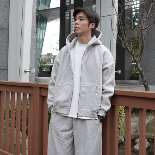 **BOXY重磅刷毛短版連帽外套