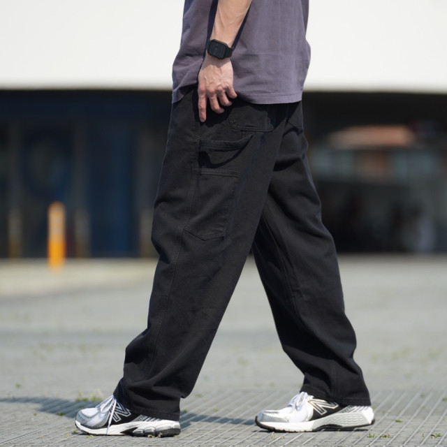 水洗做舊多口袋工裝長褲