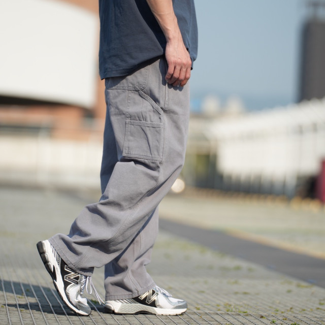 水洗做舊多口袋工裝長褲