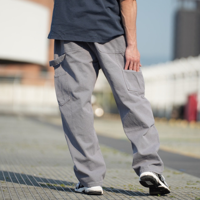 水洗做舊多口袋工裝長褲