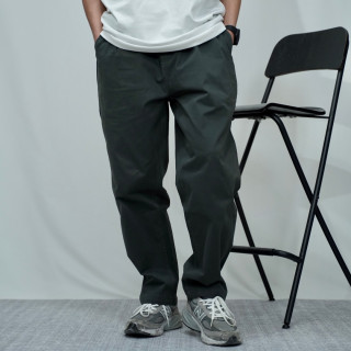 微錐廓型緊密斜紋休閒褲