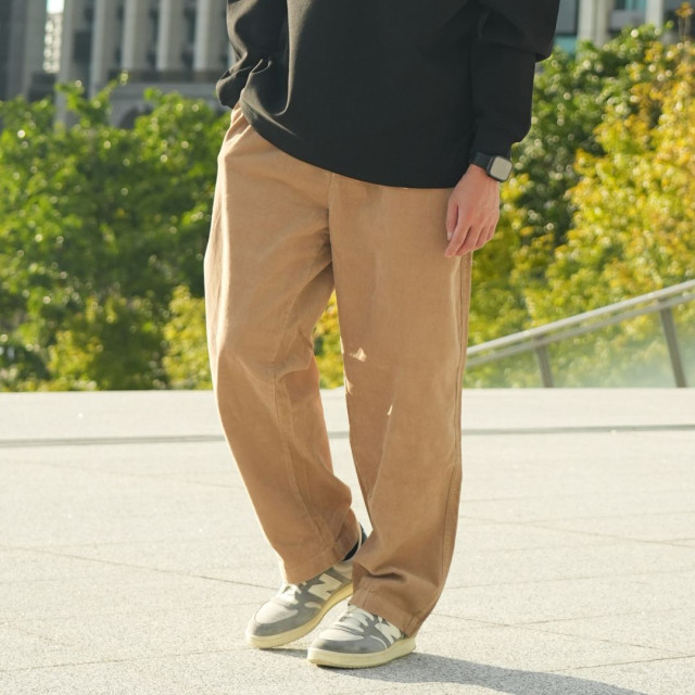 微錐CHINO復古水洗燈芯绒休閒褲