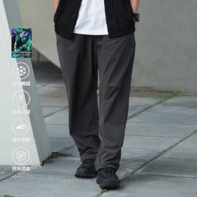 輕薄涼感闊腿速乾空調休閒褲