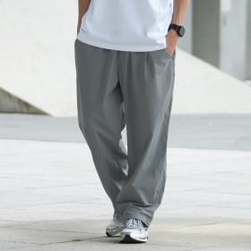 輕薄涼感闊腿速乾空調休閒褲