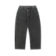 重磅水洗仿帆布弧形彎刀休閒褲