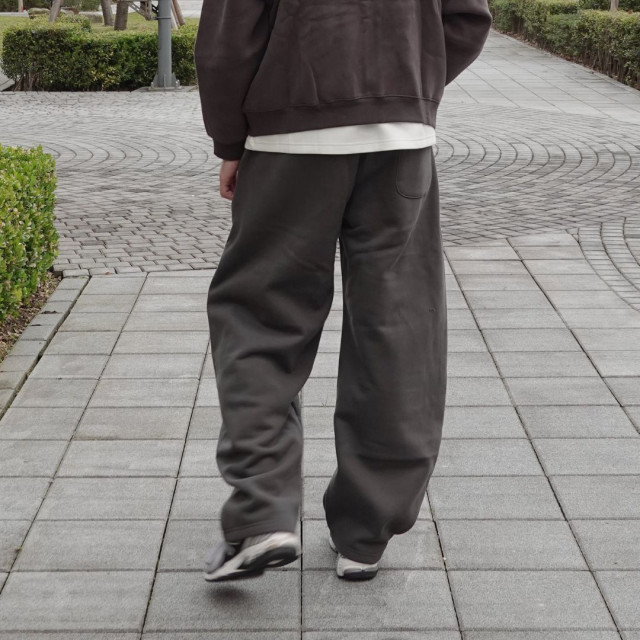 **430克重磅刷毛保暖微彎刀棉褲