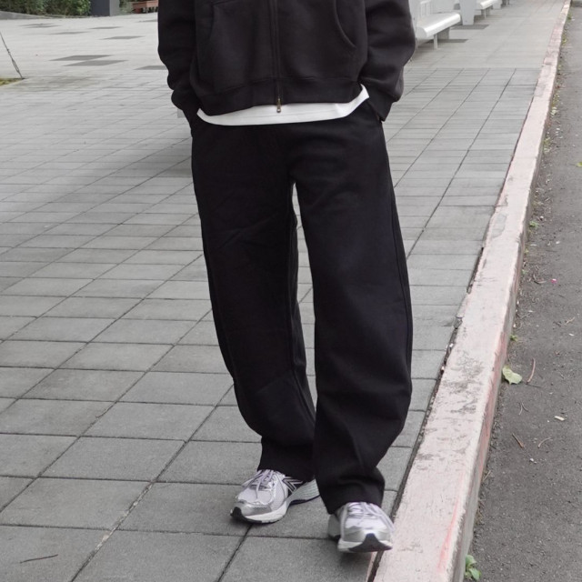 **430克重磅刷毛保暖微彎刀棉褲