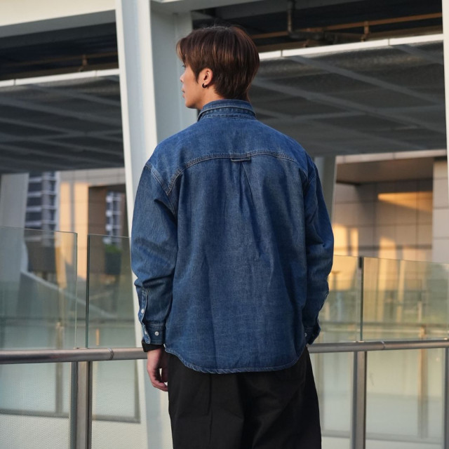 12OZ重磅水洗牛仔襯衫外套