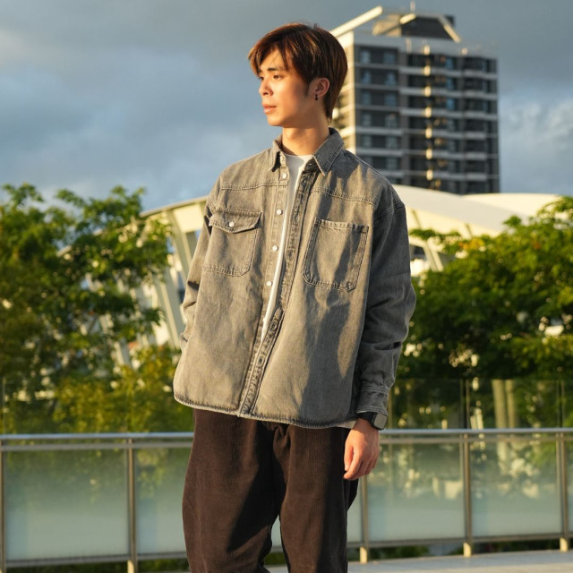 12OZ重磅水洗牛仔襯衫外套