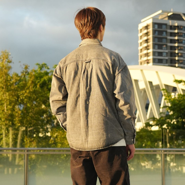 12OZ重磅水洗牛仔襯衫外套