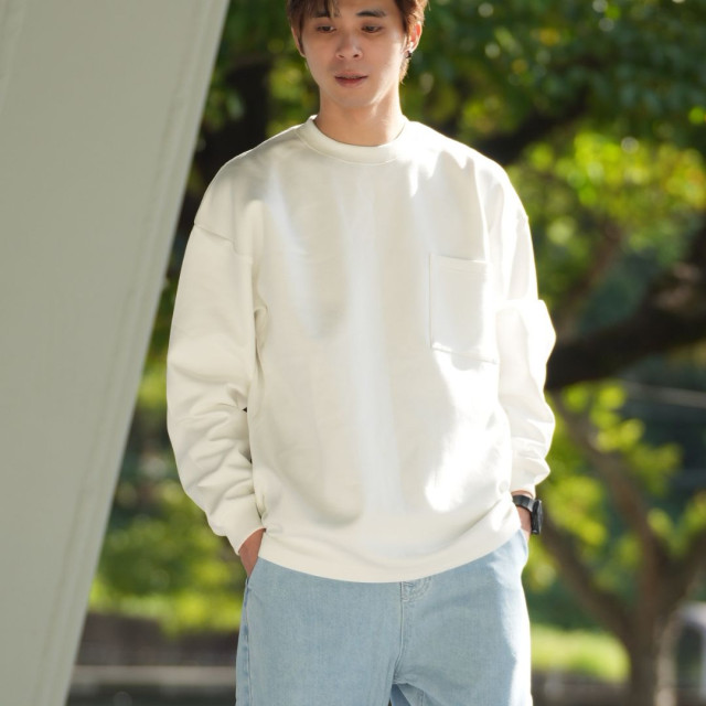 320克重磅太空棉口袋寬鬆長T