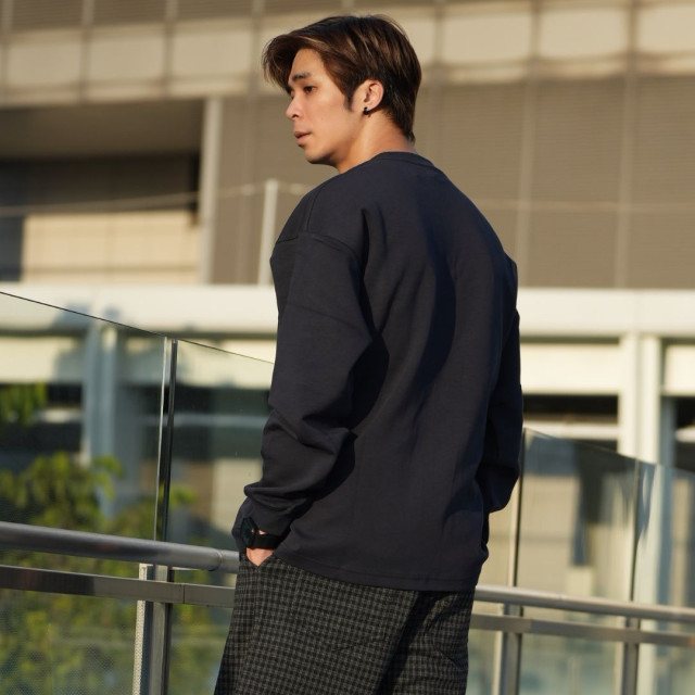 320克重磅太空棉口袋寬鬆長T