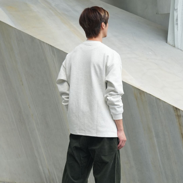 320克重磅太空棉口袋寬鬆長T