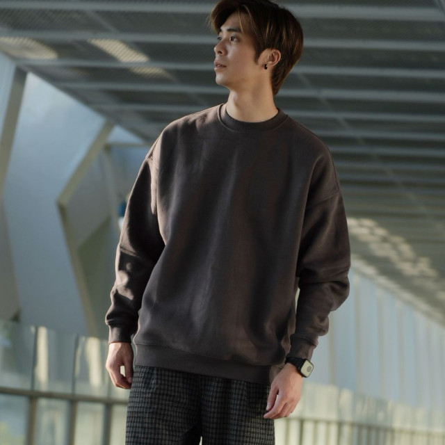 350克重磅刷毛保暖大學T