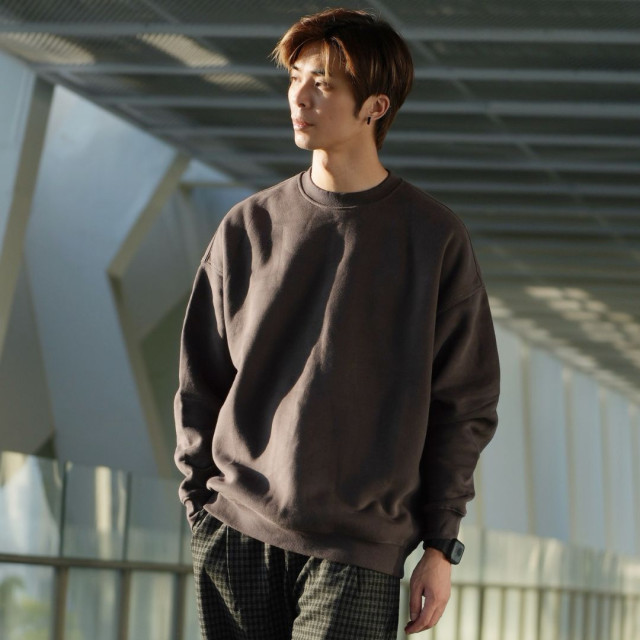 350克重磅刷毛保暖大學T