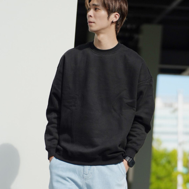 350克重磅刷毛保暖大學T