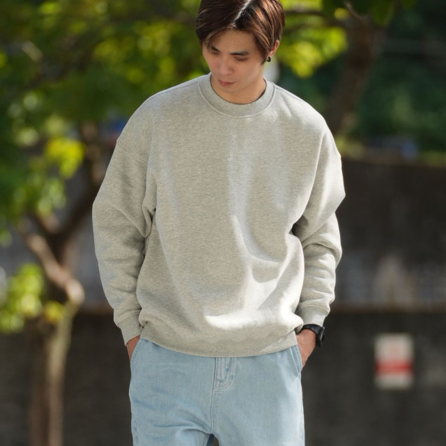 350克重磅刷毛保暖大學T