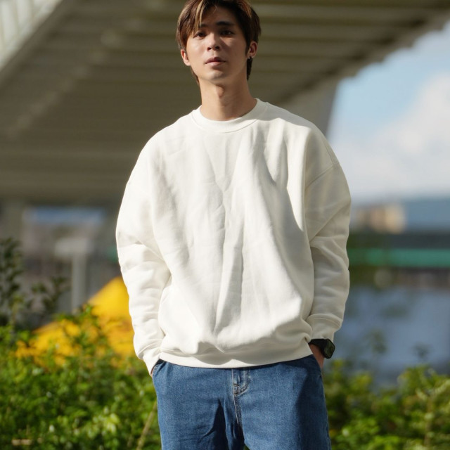 350克重磅刷毛保暖大學T