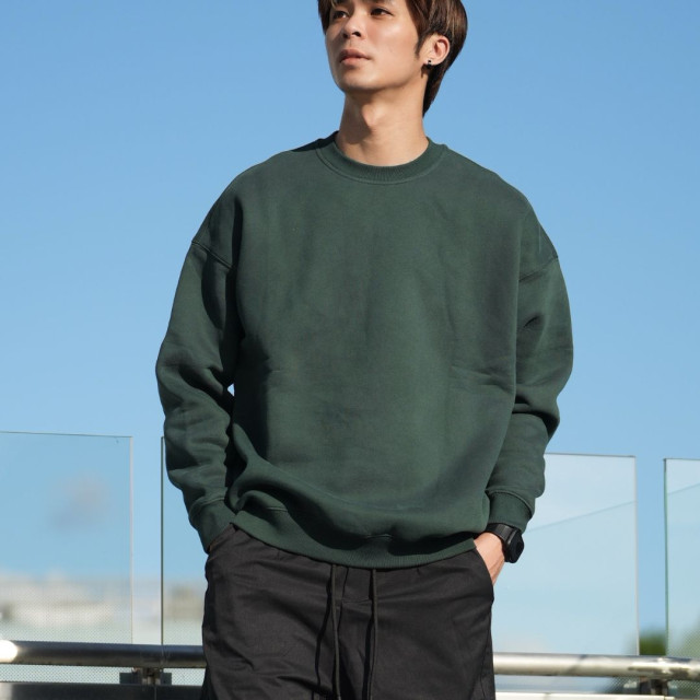 350克重磅刷毛保暖大學T