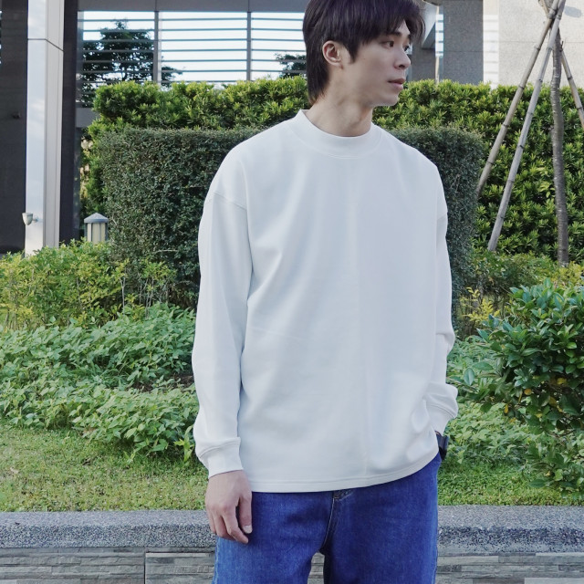 *320克重磅萊賽爾棉保暖親膚半高領長T