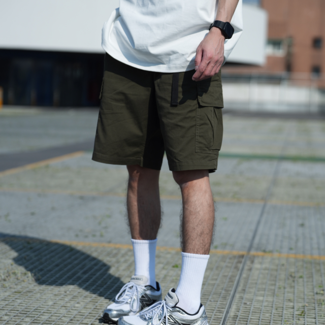 多口袋工裝五分短褲