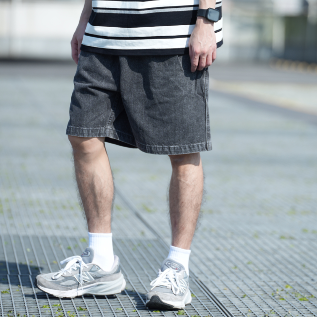 雪花水洗做舊牛仔短褲