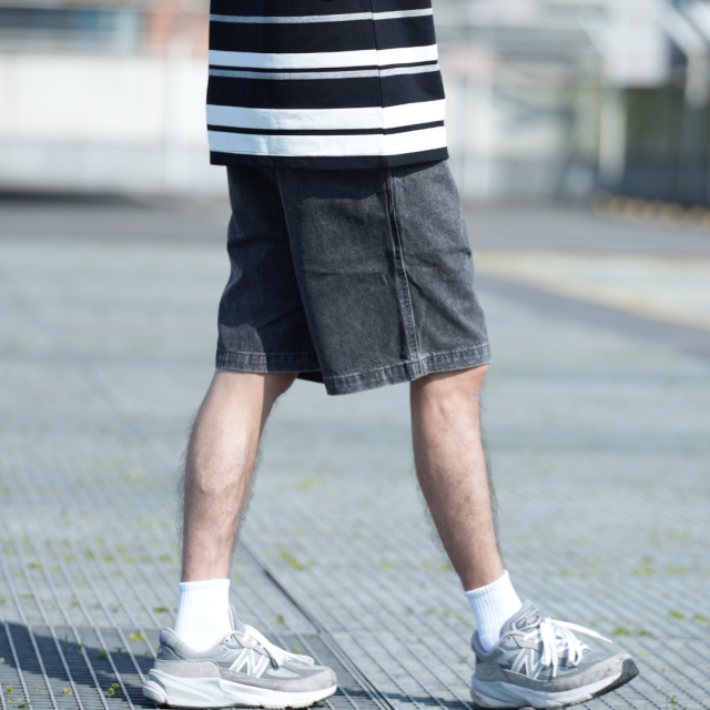 雪花水洗做舊牛仔短褲