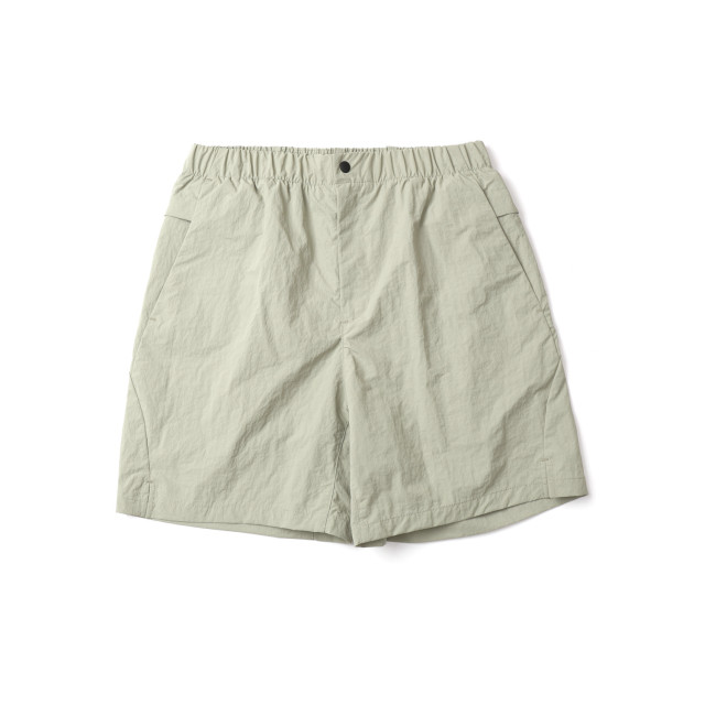 輕薄皺感尼龍廓形膝上短褲