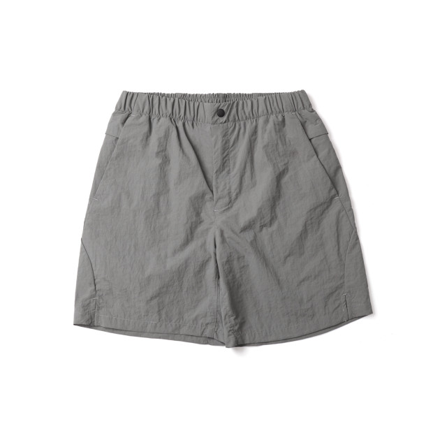 輕薄皺感尼龍廓形膝上短褲