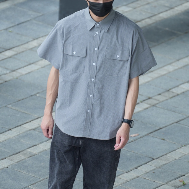 SORONA泡泡紗涼感速乾短袖襯衫