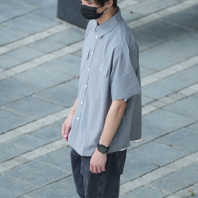 SORONA泡泡紗涼感速乾短袖襯衫