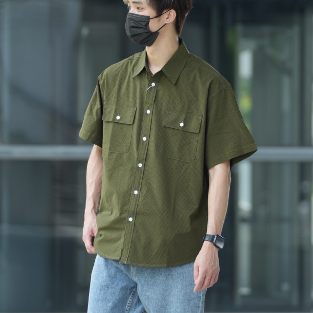 SORONA泡泡紗涼感速乾短袖襯衫