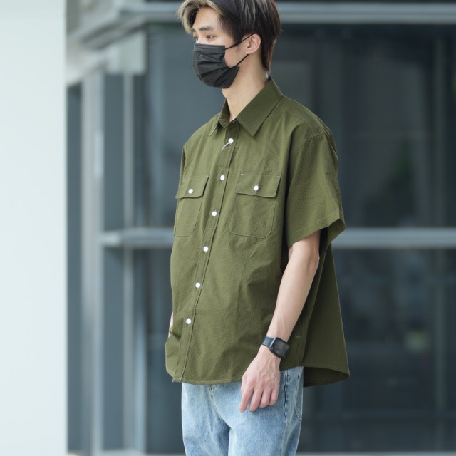 SORONA泡泡紗涼感速乾短袖襯衫