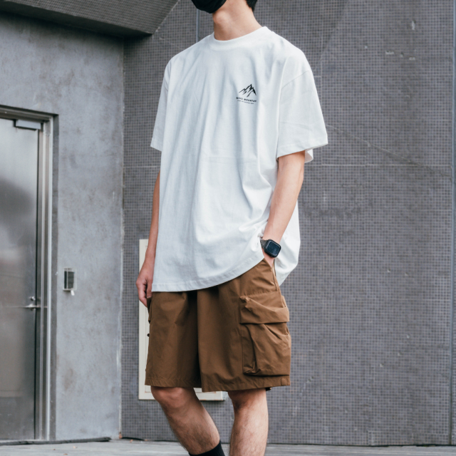 山峰印花簡約休閒短T