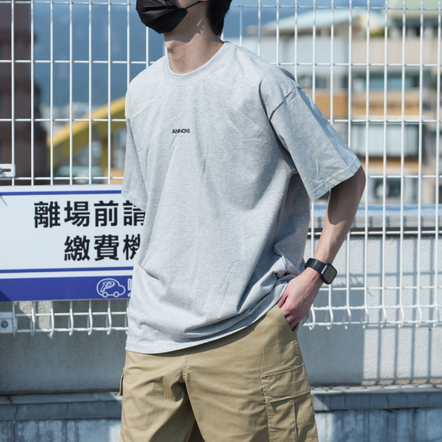 320克胸口字母印花短T