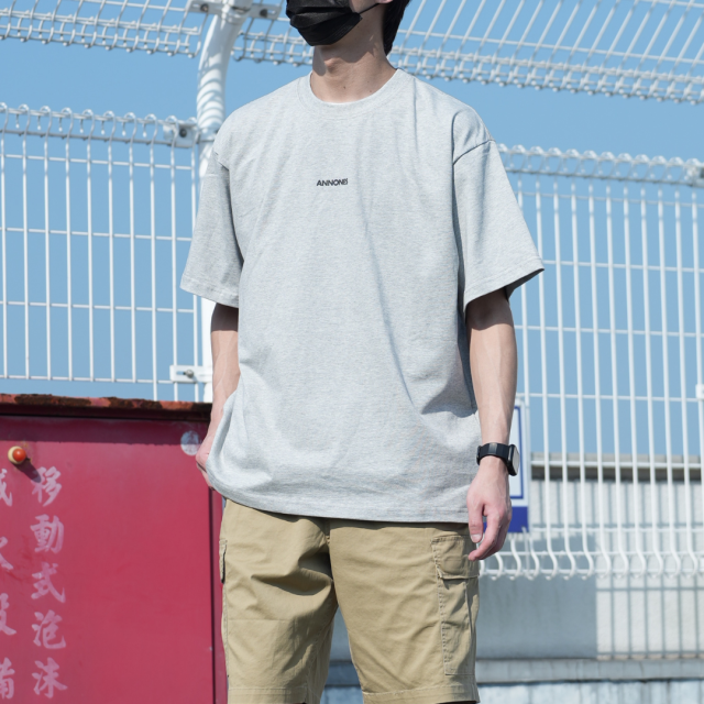 320克胸口字母印花短T