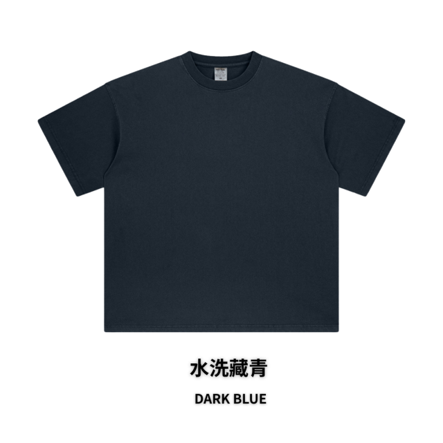 270克重磅臘染水洗短T