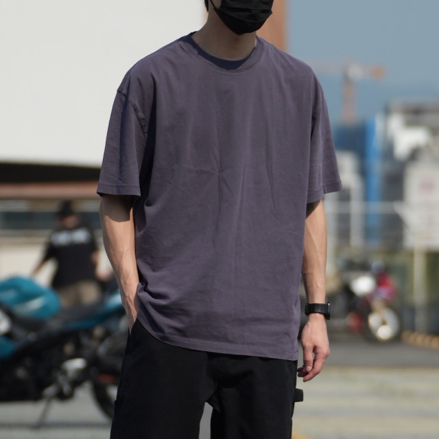 270克重磅臘染水洗短T