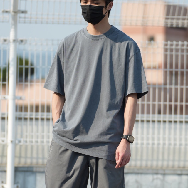 270克重磅臘染水洗短T