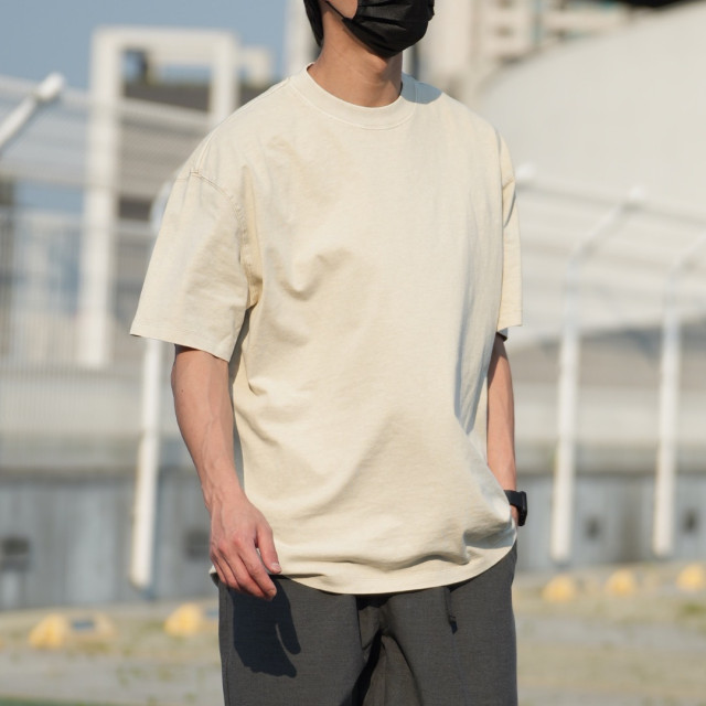 270克重磅臘染水洗短T