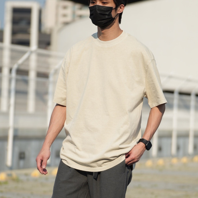 270克重磅臘染水洗短T