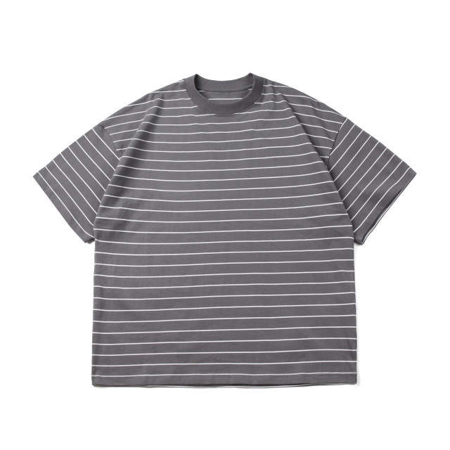 310克重磅雙紗條紋短T