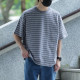 310克重磅雙紗條紋短T