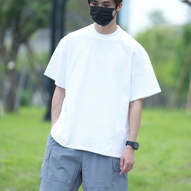 SOLOTEX華夫格親膚透氣口袋短T