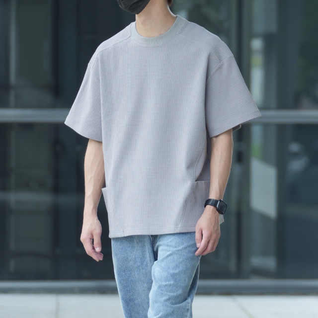 SOLOTEX華夫格親膚透氣口袋短T