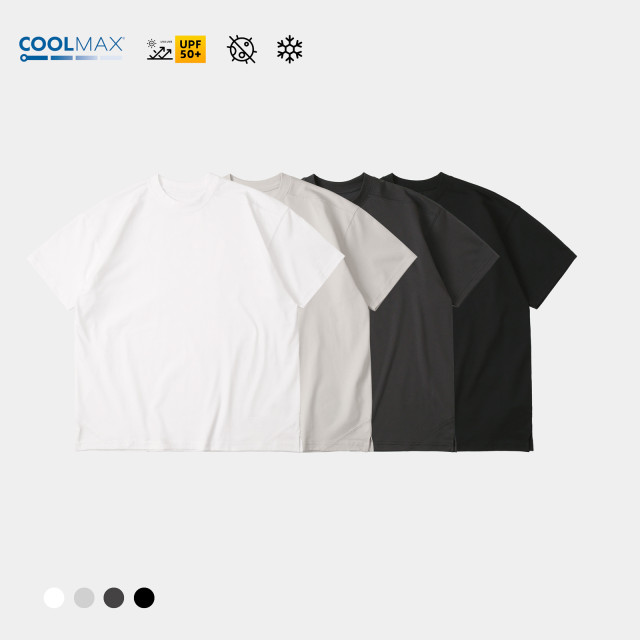 COOLMAX科技涼感吸濕排汗抗UV短T