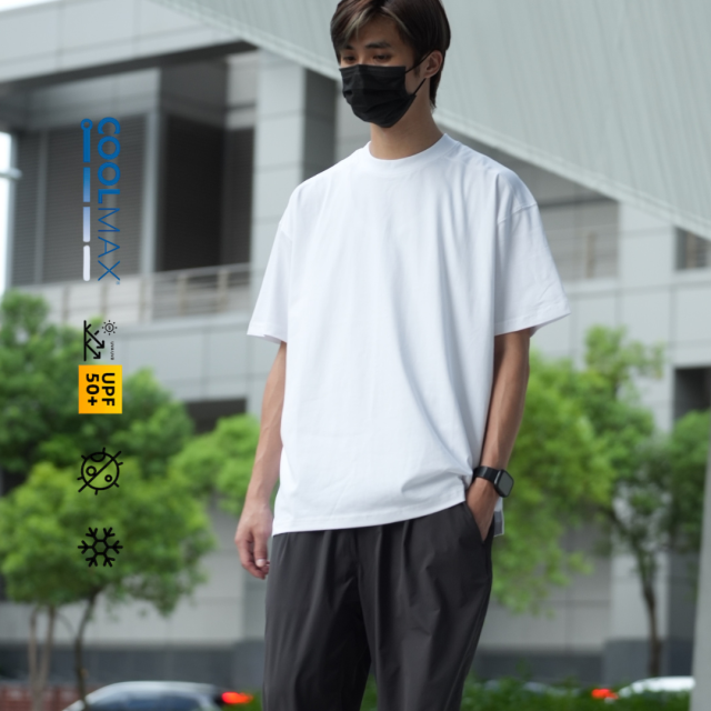 COOLMAX科技涼感吸濕排汗抗UV短T